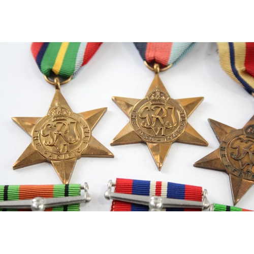 403 - WW2 Medals Inc Pacific, Burma, Africa, Stars Etc x 8