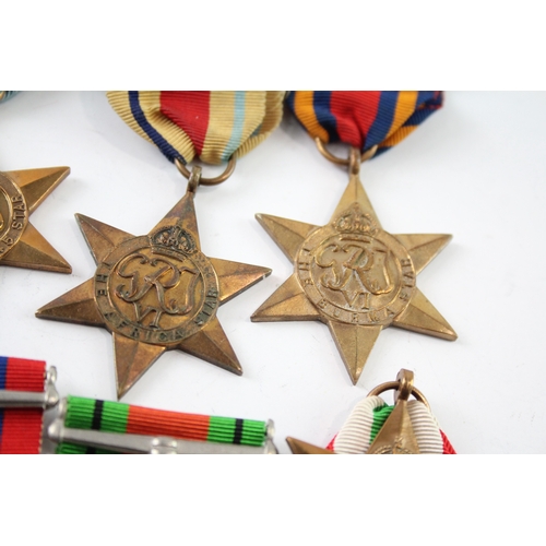 403 - WW2 Medals Inc Pacific, Burma, Africa, Stars Etc x 8