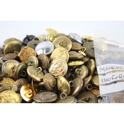 407 - Mixed Lot Uniform Buttons Inc Manchester Ship Canal, Military, Etc Joblot