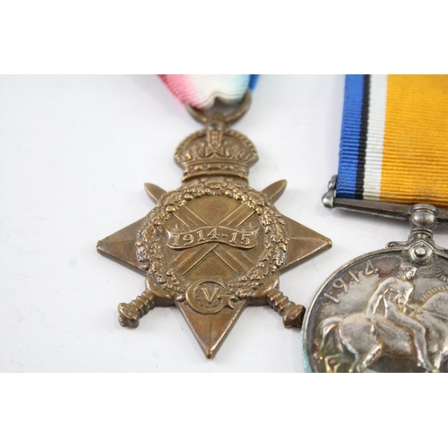 411 - WW1 1914-15 Star Trio 2595 Pte W. Moodie A&SH x 3