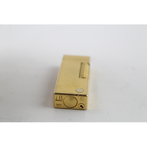 423 - Dunhill Rollagas Pocket Lighter Gold Plated Working