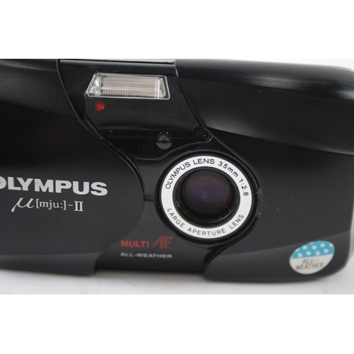 439 - Olympus MJU-II Compact Film Camera Point & Shoot Working w/ 35mm F/2.8 Lens