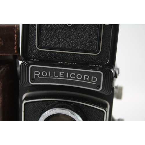 450 - Rolleicord VA Model K3 Type 1 Medium Format Twin Lens Camera w/ Original Case