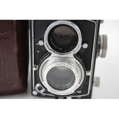 450 - Rolleicord VA Model K3 Type 1 Medium Format Twin Lens Camera w/ Original Case