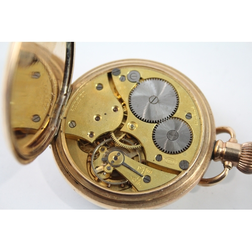 461 - Vintage Selezi Open Face Rolled Gold Pocket Watch Hand-Wind WATCH RUNS