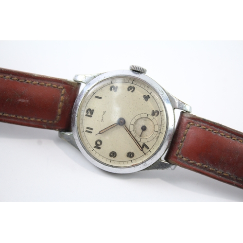 463 - Men's Vintage Smiths Military Style Watch Hand-Wind WATCH RUNS