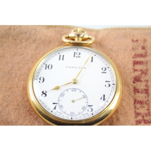 465 - Garrard British Rail Presentation Rolled Gold Pocket Watch Hand-Wind WATCH RUNS