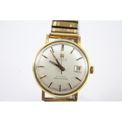 466 - Men's Vintage Tissot Seastar Visodate Gold Tone Watch Automatic WATCH RUNS