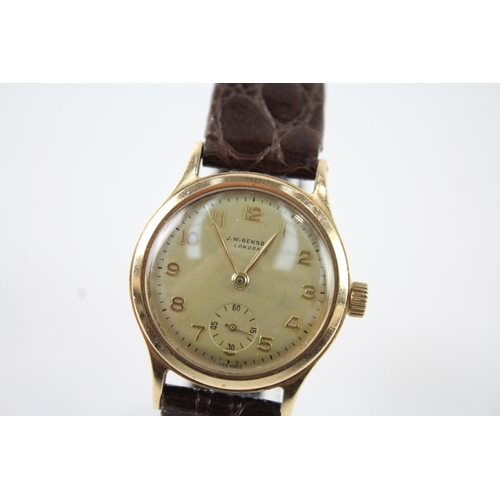 469 - Men's Vintage J. W. Benson 9ct Gold Watch Hand-Wind WATCH RUNS