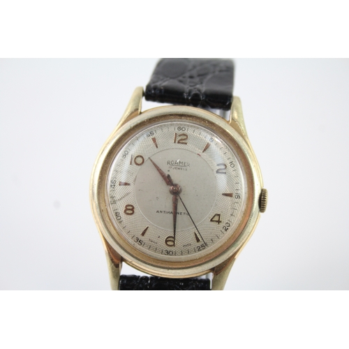 472 - Men's Vintage Roamer Gold Tone Watch Hand-Wind WATCH RUNS