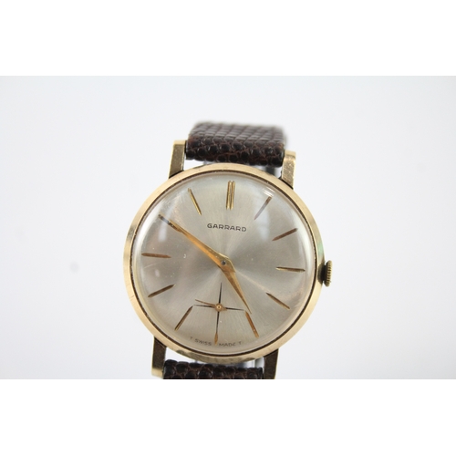 473 - Men's Vintage Garrard 9ct Gold Watch Hand-Wind WATCH RUNS