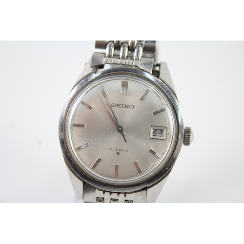 477 - Men's Vintage Seiko Stainless Steel Watch Hand-Wind WATCH RUNS