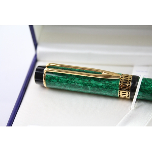 479 - Waterman Ideal Green Lacquer Fountain Pen w/ 18ct Nib WRITING Boxed