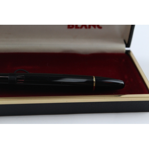 480 - Vintage Montblanc Meisterstuck No.146 Black Fountain Pen w/ 14ct Gold Nib , Box