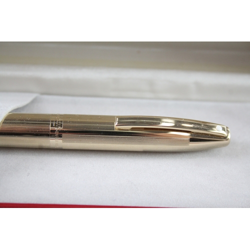 491 - Vintage Sheaffer Imperial Gold Plate Fountain Pen w/ 23ct Gold Plate Nib WRITING