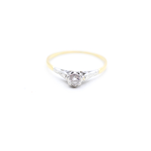 57 - 18ct gold diamond set solitaire ring (1.4g)