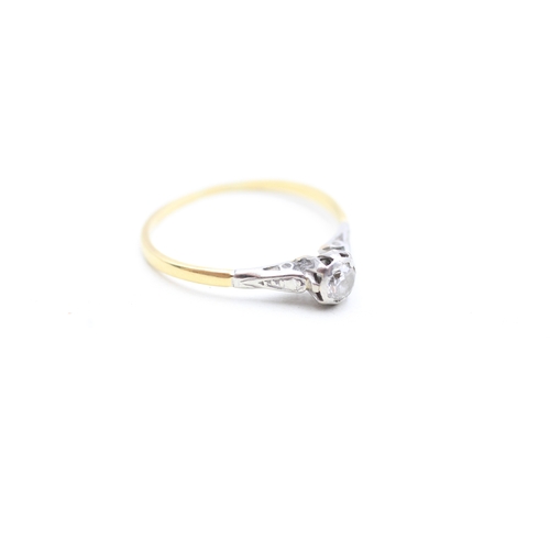 57 - 18ct gold diamond set solitaire ring (1.4g)