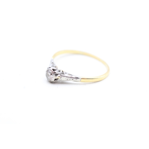 57 - 18ct gold diamond set solitaire ring (1.4g)