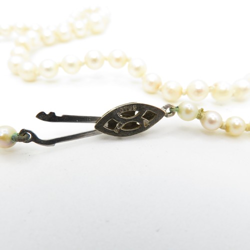 184 - 2x 9ct gold cultured pearl necklaces (26.3g)