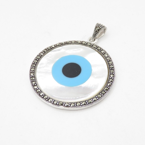 344 - HM 925 Sterling Silver Magic Eye Pendant (10.4g) In excellent condition