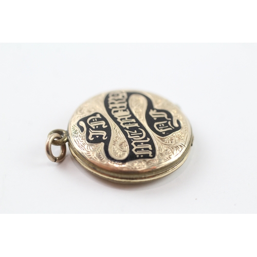 118 - 9ct gold back and front locket (6.3g)