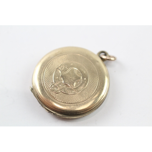 118 - 9ct gold back and front locket (6.3g)