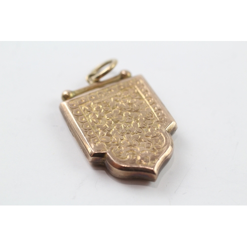 19 - 9ct gold back and front locket (3.9g)