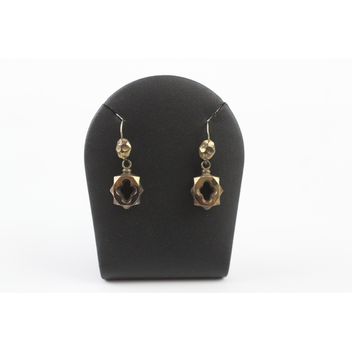 206 - 9ct gold Victorian drop earrings (2.9g)