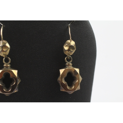 206 - 9ct gold Victorian drop earrings (2.9g)