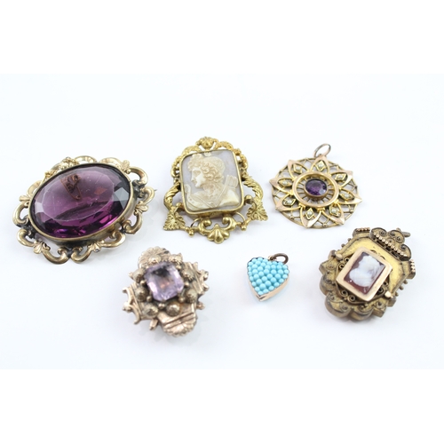 210 - A collection of antique jewellery (62g)