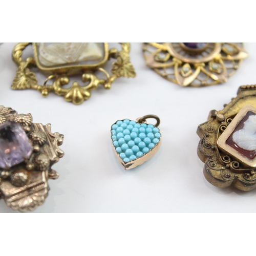 210 - A collection of antique jewellery (62g)