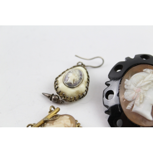 214 - A collection of cameo jewellery for restoration (50g)