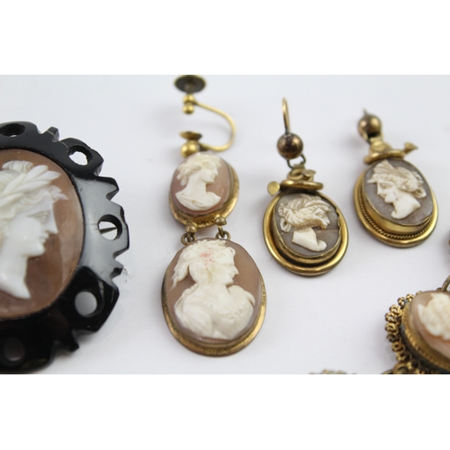 214 - A collection of cameo jewellery for restoration (50g)