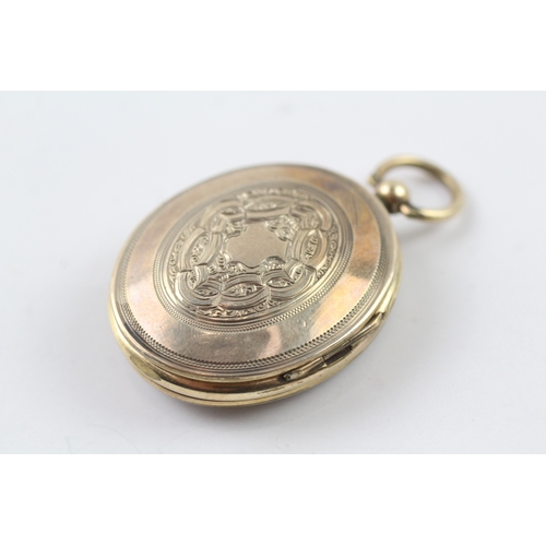 270 - 9ct gold Victorian back and front double locket (16.7g)
33.2mm by 28.6mm - excluding the bail