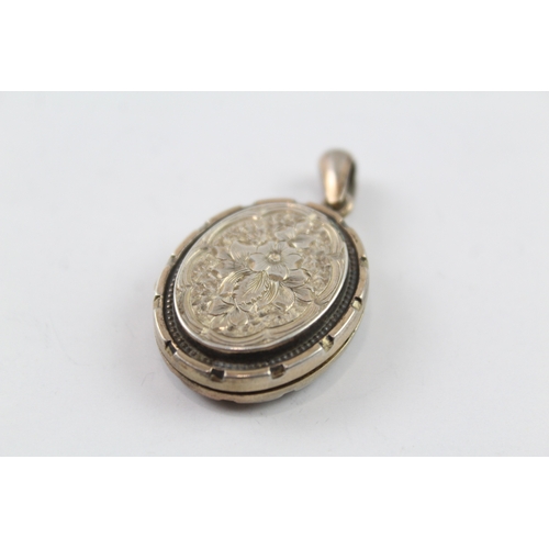 278 - A Victorian silver locket and seal fob (17g)