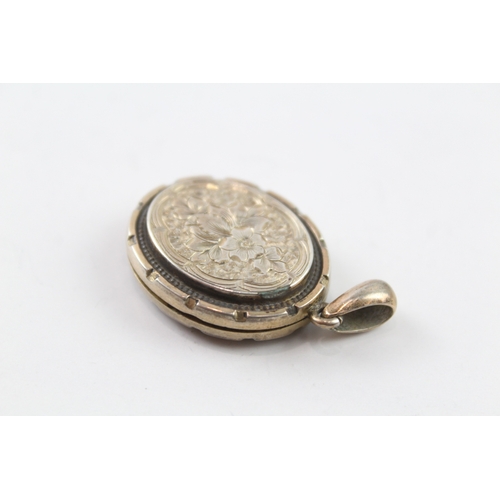 278 - A Victorian silver locket and seal fob (17g)