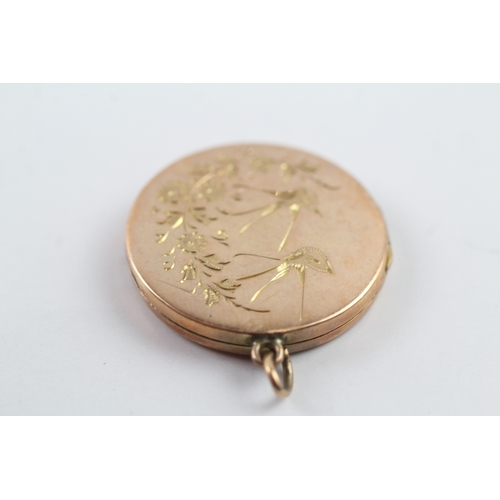 289 - 9ct gold back and front locket (5g)