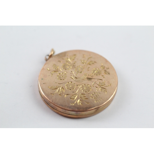 289 - 9ct gold back and front locket (5g)