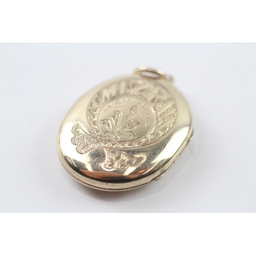 320 - 9ct gold back and front Victorian 'Mizpah' locket (7g)