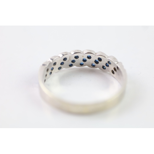 326 - 9ct white gold paste dress ring (2.7g)