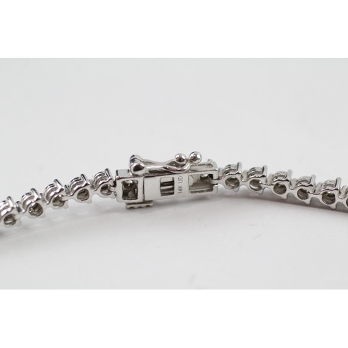 33 - 14ct white gold diamond tennis bracelet (7.9g)