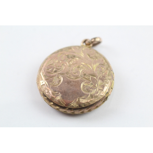 346 - 9ct gold back and front locket (5.3g)