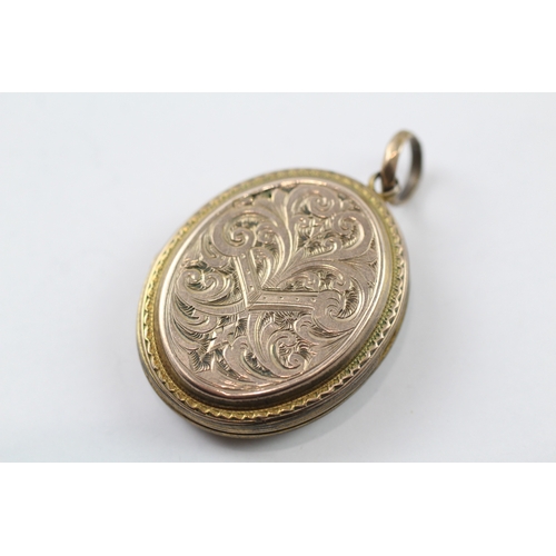 35 - 9ct gold back and front Victorian locket (8g)