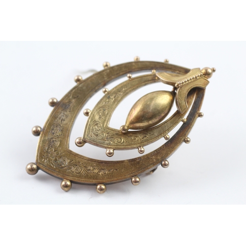 416 - 15ct gold Victorian brooch (6.8g)