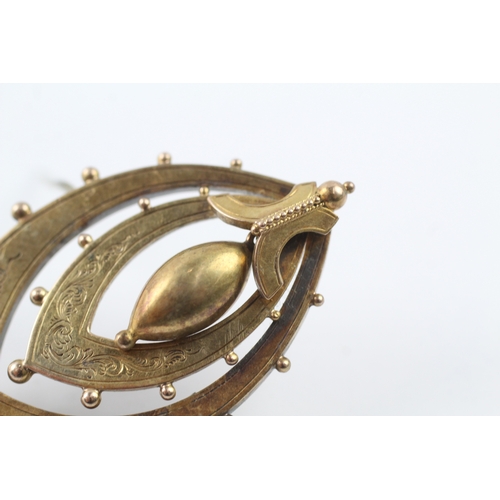 416 - 15ct gold Victorian brooch (6.8g)