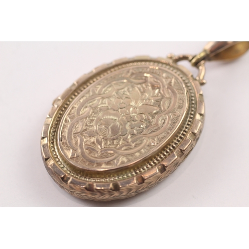 47 - 9ct gold back and front Victorian locket (10.3g)