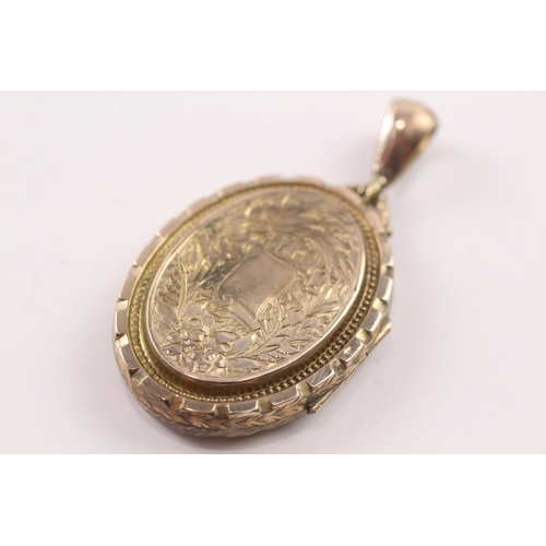 47 - 9ct gold back and front Victorian locket (10.3g)