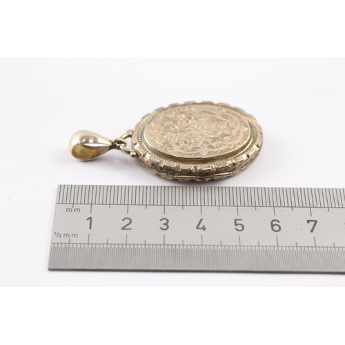 47 - 9ct gold back and front Victorian locket (10.3g)