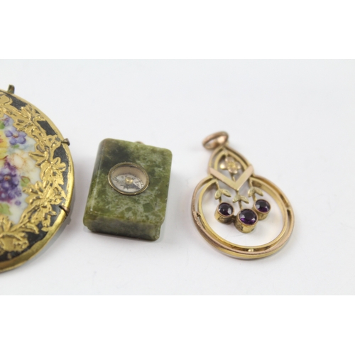 470 - A collection of antique jewellery (30g) Size O