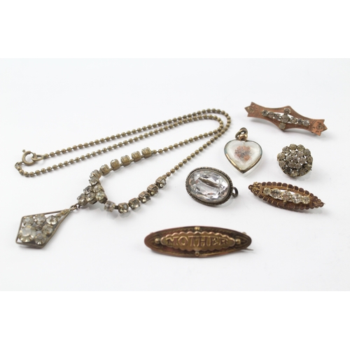 484 - A collection of antique jewellery (29g)